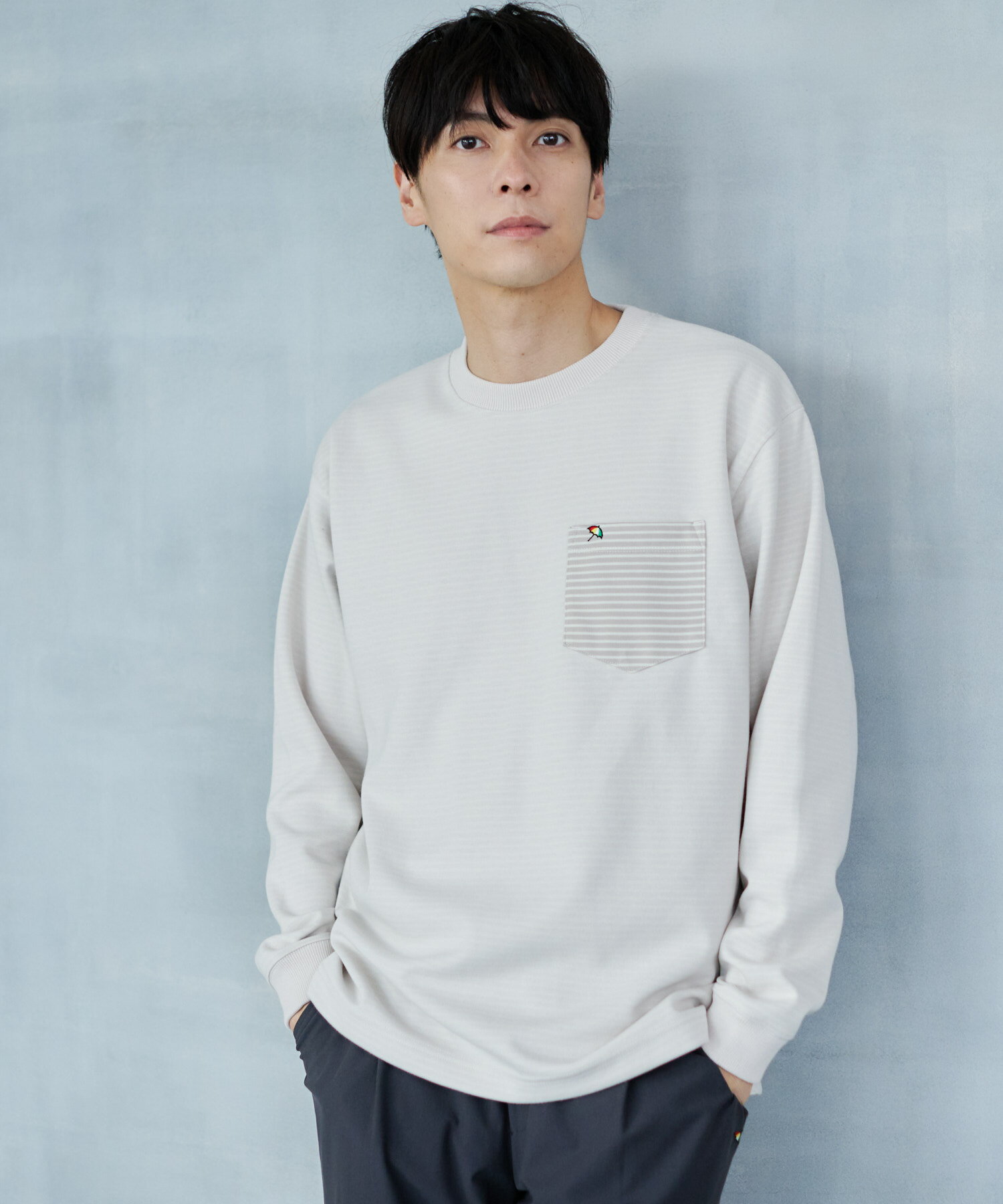 【公式】 送料無料 アーノルドパーマー 裏ボーダー ポンチロングスリーブTシャツ メンズ ブラック オートミール ダークブルー シンプル カジュアル 秋 冬 パパ 仕事 通勤 通学 公園 ロングシーズン ボーダー柄 ややゆったり 24awのサムネイル