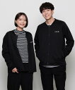 【公式】 セール 40%OFF アーノルドパーマー ピーチ裏シャギー シェアスナップカーディガン 男女兼用 レディース メンズ ブラック カーキ シンプル カジュアル 秋 冬 ママ パパ 仕事 通勤 通学 MA-1タイプ 異素材 シャギー素材 ストレッチ動きやすい 24aw