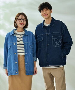 【公式】 送料無料 アーノルドパーマー エアーデニム シェア CPOシャツジャケット 男女兼用 レディース メンズ ブルー インディゴブルー シンプル カジュアル 春 夏 ママ パパ 仕事 通勤 通学 公園 デイリー 羽織 ライトアウター エアーデニム ロゴ刺繍 25ss