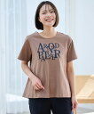 【公式】 アーノルドパーマー ロゴプリント AラインTシャツ レディース ホワイト ブラック ダークベージュ シンプル カジュアル 春 夏 ママ 仕事 通勤 通学 公園 デイリー Aライン スタイルアップ 体型カバー コットン100% 快適 25ss