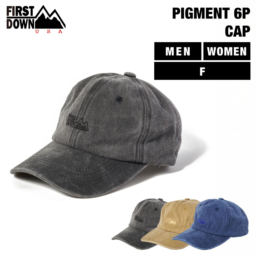 【公式】 ファーストダウン USA ピグメント 6Pキャップ | PIGMENT 6P CAP メンズ レディース 25aw FALL WINTER