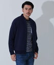 胸ロゴ刺繍 ジャージMA-1【Henry Cotton 039 s(ヘンリーコットンズ)】シンプル カジュアル 30代 40代 50代 春 秋 冬 M L LL ブラウン ネイビー メンズ 仕事 通勤 着回し 羽織 ライトアウター