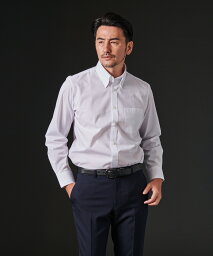 【公式】 TC形態安定ドビーストライプスナップボタンシャツ HIROKO KOSHINO シャツ メンズ