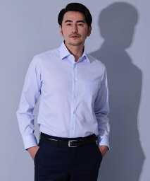 【公式】 形形態安定ブルー変形ドビーワイドカラーシャツ HIROKO KOSHINO シャツ メンズ