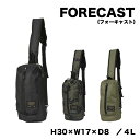 [24日20時~2エントリーでポイント最大19倍][送料無料]FORCAST （フォーキャスト）ボディバッグ　容量4L　カラー3色 kjm-9105　ペットボトル　長財布　折り畳み傘　　男女　バイク　自転車　ウォーキング　小学生　中学生　高校生