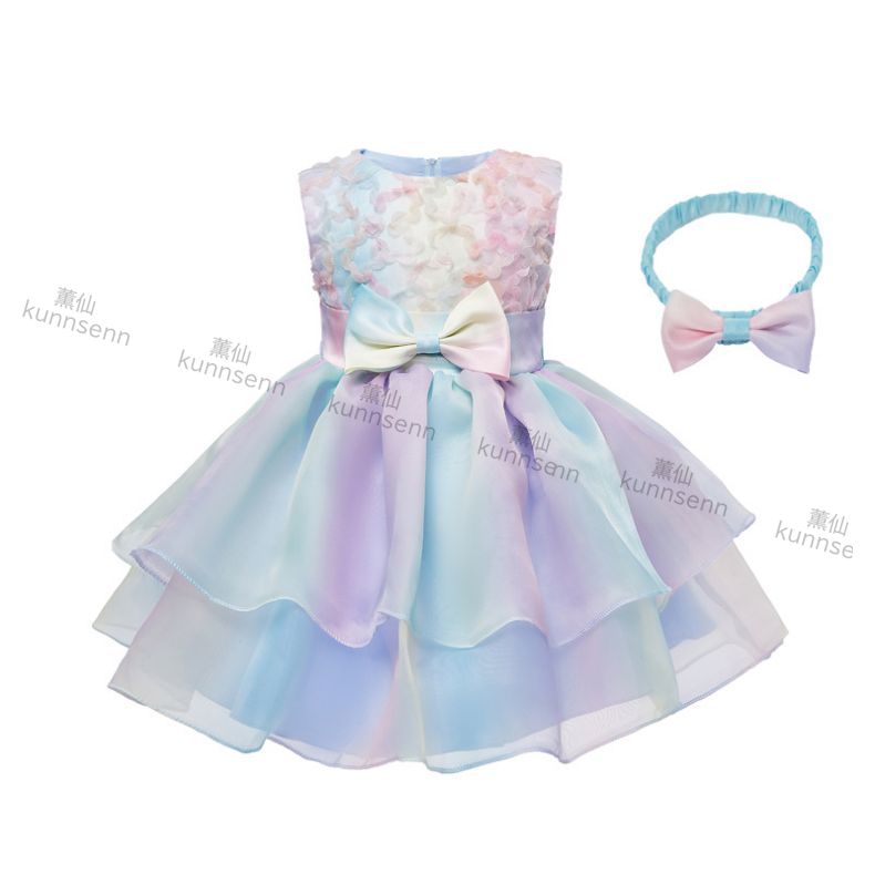 カラフル ドレス 子供ドレス 結婚式 ピアノ発表会 フォーマル 七五三 ワンピース お姫様 誕生日 入園式 卒業式