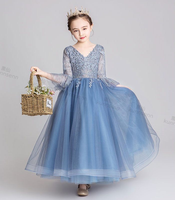 子供ドレス ロング 発表会ドレス ワンピース ドレス 結婚式 キッズ ドレス ピアノ フォーマル ドレス 子供 七五三 お姫様 誕生日 卒業式 演奏会