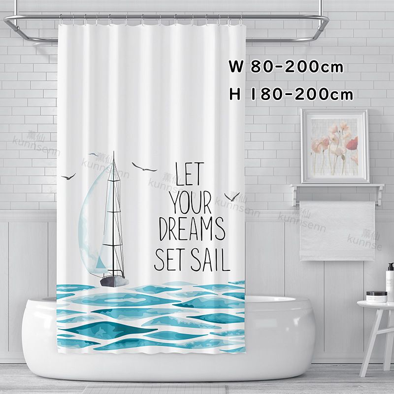 シャワーカーテン バスカーテン ビニールカーテン 防カビ 防水 浴室 バスルーム 風呂 ユニットバス 風呂カーテン 80X180cm 240x200