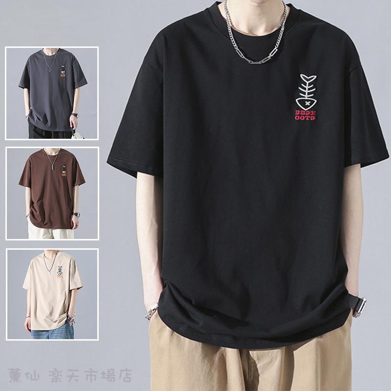 樂天商城 - Tシャツ メンズ 半袖 おしゃれ 白Tシャツ ロンT T-shirt スポーツ 半袖tシャツ 配いろ 涼しい カジュアルクルーネック 丸首 プリント夏