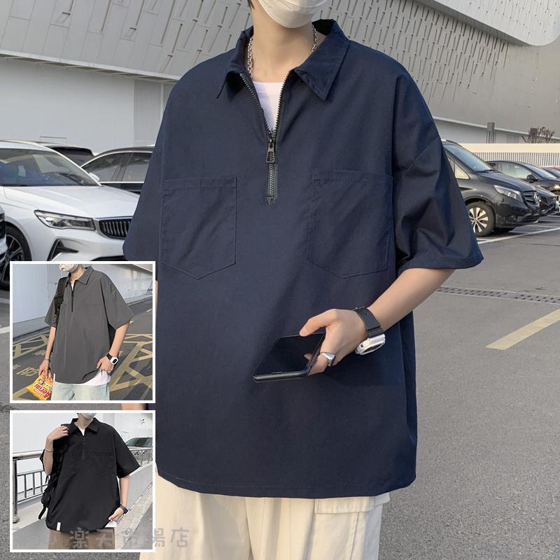 樂天商城 - シャツ メンズ 半袖 夏 ビジネス トップス 無地シャツ カジュアルシャツ ゆったりシャツ 夏サマー おしゃれ