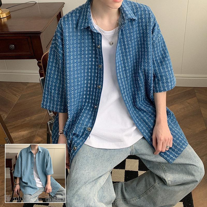 乐天商城 - シャツ メンズ 半袖 夏 ビジネス トップス 無地シャツ カジュアルシャツ ゆったりシャツ 夏サマー おしゃれ