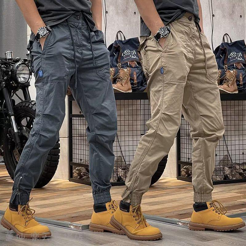 乐天商城 - カーゴパンツ メンズ ボトムス ズボン ミリタリー ロング ゆったり 作業服 カジュアル おしゃれ ワークパンツ アウトドア ワイト