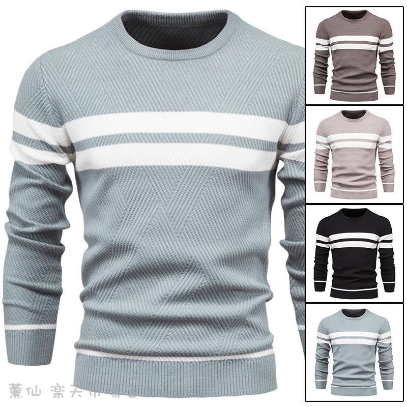 Crew Neck - ニットセーター メンズ 秋冬 40代 ニットソー クルーネック おしゃれ ゆったりプルオーバー 防寒 あったか