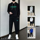 セットアップ メンズ スウェット上下セット スポーツウェア スエット ジップパーカー+ジョガーパンツ 2点セット 大きいサイズ 2022 秋 冬 新作