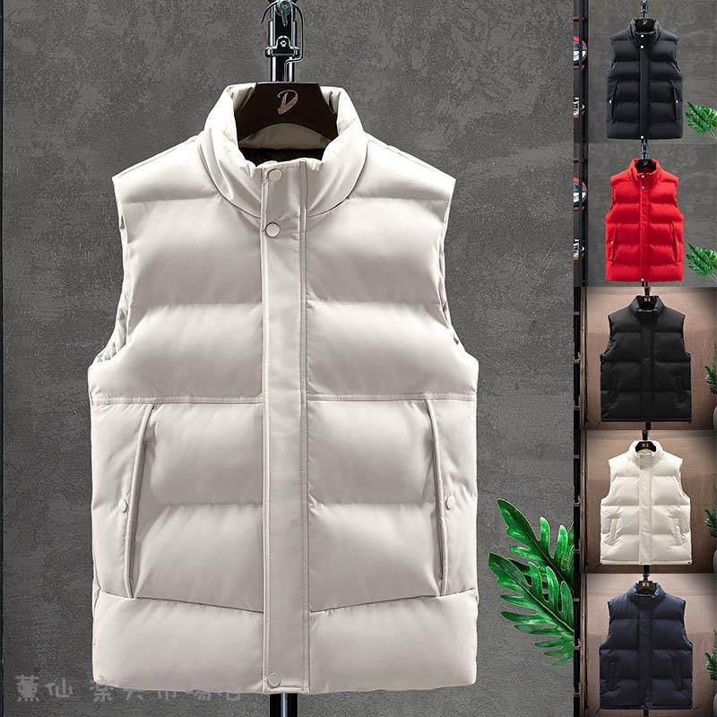 中綿ベスト ダウンベスト メンズ 秋冬 大きいサイズ アウター スウェット 防寒軽量カジュアル ダウンジャケット かっこいい 人気 M-5XL