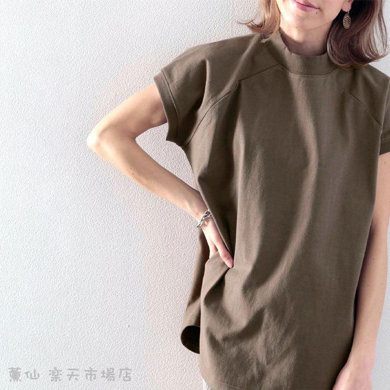 襟付き Tシャツ レディース トップス インナー ロンT 半袖 ラウンドネック ック ストレッチ素材 伸縮性 カットソー シンプル ベーシック きれいめ 大人カジュアル mizukiin-10014890 薫仙 楽天市場店 サンプル画像3