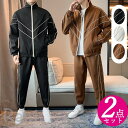 ゴルフセットアップ ゴルフメンズパンツ ゴルフジャケット メンズ ジャージ 上下セット 2点セット 春秋 ルームウェア 運動用 カジュアル お洒落 部屋着 おし...