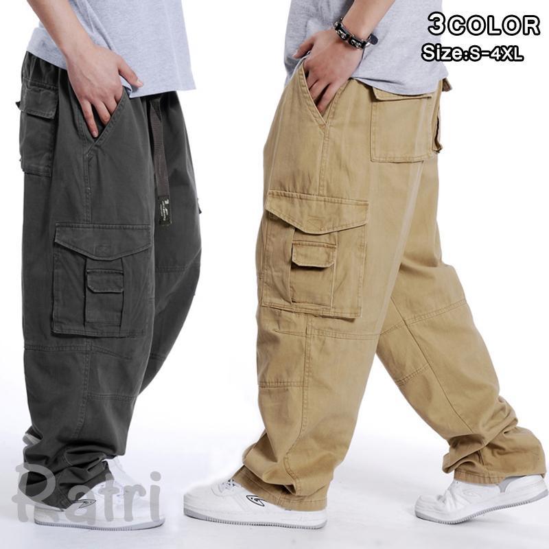 Pants - カーゴパンツ メンズ 父の日 アウタードア 太め ゆったりパンツ 繋ぎ サルエルパンツ 男性 大きいサイズ リラックス パンツ カジュアル オシャレ 夏 春物 新作
