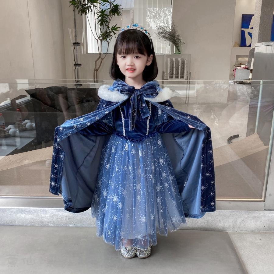 乐天商城 - ドレス クリスマス 子供 お姫様 風 プリンセスドレス 子供 ドレス 長袖 プリンセス 風 雪 ドレス ワンピース