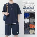 セットアップ 上下セット メンズ 夏 Tシャツ ショートパンツ ハーフパンツ カジュアル ひんやり 父の日 ルームウェア 部屋着 ゆったり 快適 涼しい