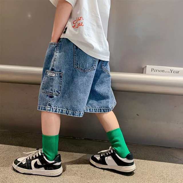 子供服 デニムパンツ ショートパンツ ハーフパンツ 男の子 ボトムス 半ズボン 夏 涼しい 小学生 中学生 ジーンズ ズボン 男児 カジュアル