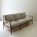 【着後レビューで 5%OFF クーポンGET】北欧家具 【分割できるソファ】 無垢材 和にも洋にもマッチするデザインの3Pソファ。NRT-S-501397 3Pサイズ