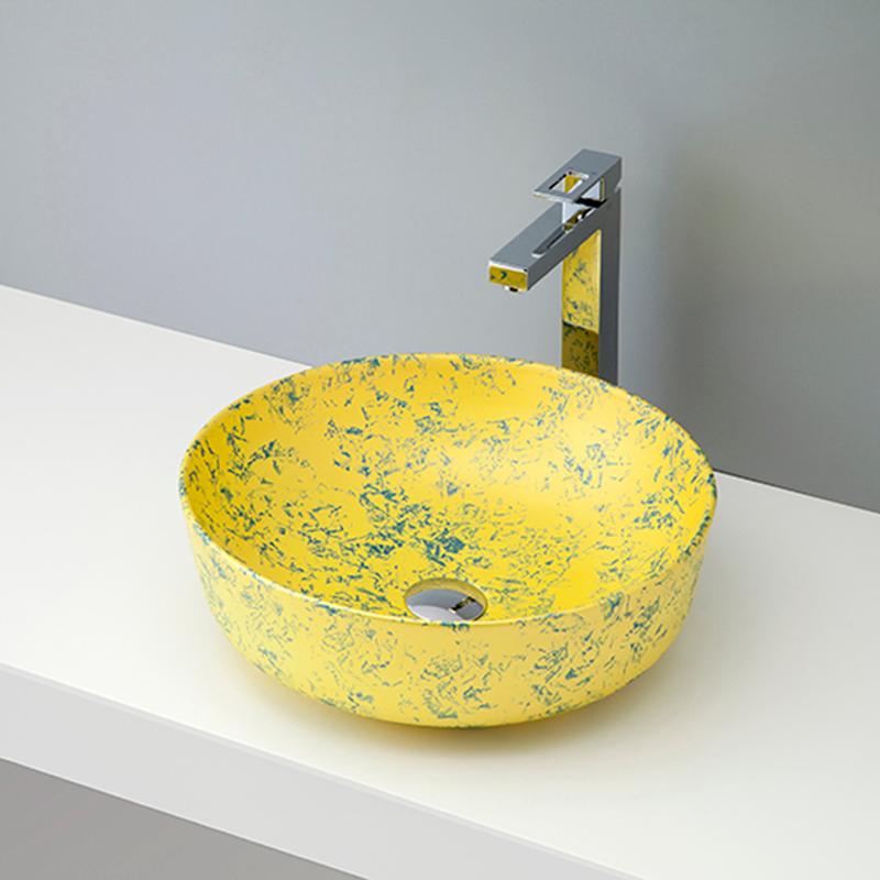 【抗菌加工済】洗面ボウル おしゃれ mizunohana B072 フラワー 陶磁器 お洒落 インテリア 幅415mm 奥行415mm 高さ135mm 【洗面ボウルのみ】