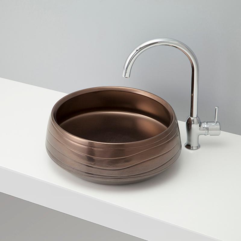 【抗菌加工済】洗面ボウル おしゃれ mizunohana B097 和風 陶磁器 アジアンテイスト お洒落 インテリア 幅435mm 奥行435mm 高さ145mm 【洗面ボウルのみ】