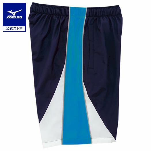 ミズノ公式 トレーニングクロスハーフパンツ ユニセックス ドレスネイビー×サックス