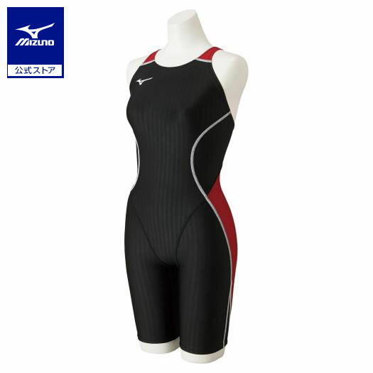 ミズノ公式 競泳用ハーフスーツ マスターズバック レディース ブラック×レッド