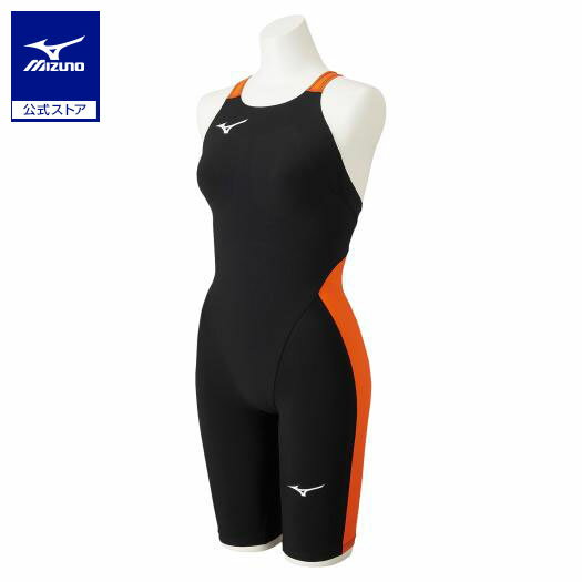 ミズノ公式 競泳用MX・SONIC α II ハーフスーツ レディース ブラック×オレンジ