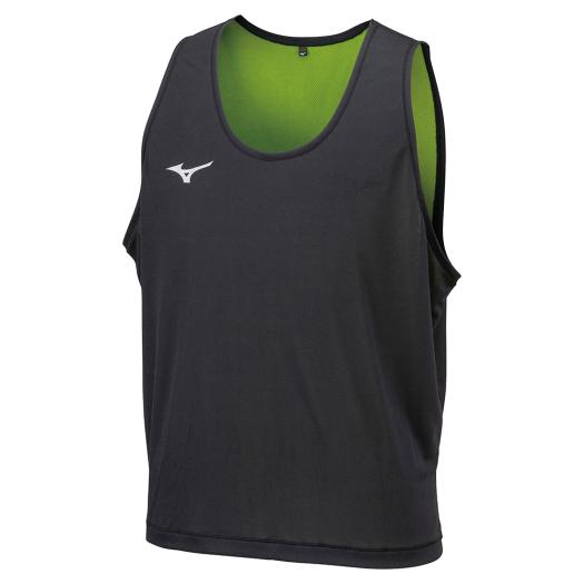 【楽天スーパーSALE割引】ミズノ公式 リバーシブルビブス ユニセックス ブラック×ライム クリアランス
