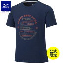 ミズノ公式 【ミズノ直営店限定】グラフィックTシャツ ジュニア ネイビー クリアランス 新生活 新学期 運動会