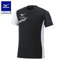 ミズノ公式 N-XT Tシャツ ジュニア ブラック×ホワイト クリアランス 新生活 新学期 運動会