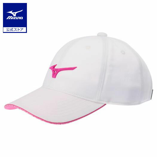 ミズノ公式 RBロゴツアーキャップ メンズ ホワイト×ピンク ツアープロ着用