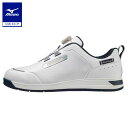 ミズノ公式 ワイドスタイル WG ボア ゴルフ メンズ ホワイト×ネイビー クリアランス