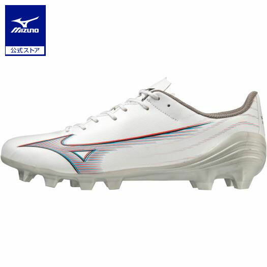 【楽天スーパーSALE割引】ミズノ公式 ミズノアルファ SELECT サッカー/フットボール ユニセックス ホワイト×イグニッションレッド×ブルー クリアランス