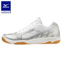 ミズノ公式 ミズノフライ MIZUNO FLY バレーボール シューズ ローカット メンズ レディース メンズ レディース ホワイト×シルバー×ゴールド