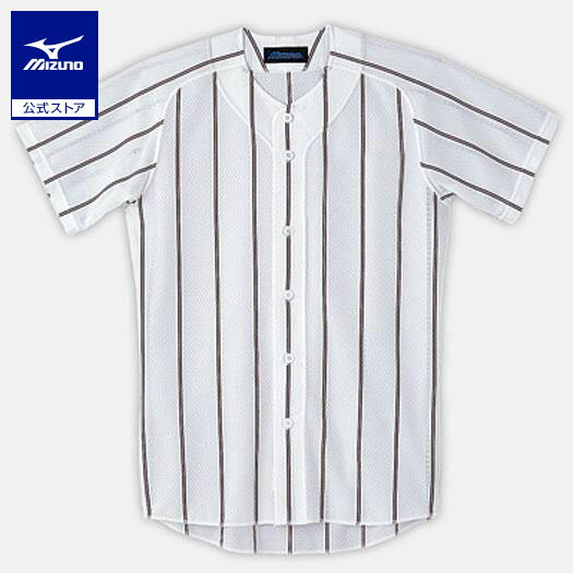ミズノ公式 シャツ／オープンタイプ 2004日本代表モデルレプリカ メンズ ホワイト×ネイビーツインピンストライプ