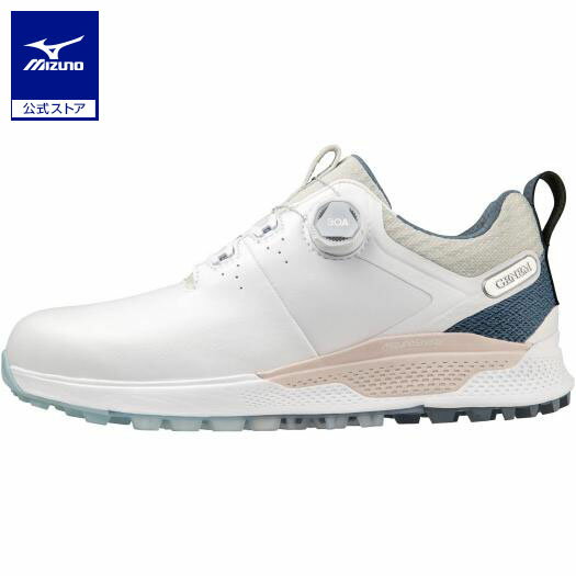 ミズノ公式 ジェネム WG ボア ゴルフ/防水 メンズ ホワイト×ネイビー