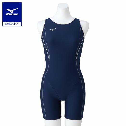 ミズノ公式 オールインワン レディース ネイビー×ライトグレー