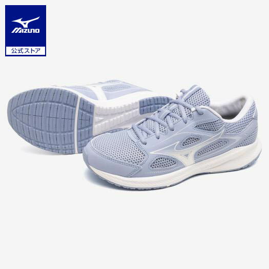 ミズノ公式 マキシマイザー26 ランニング レディース ホワイトブルー×ホワイト 新生活 新学期 入学 運動会 通学 ジュニア キッズ 子どものサムネイル