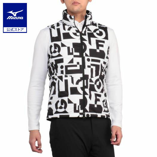 ミズノ公式 【発熱素材】ブレスサーモテックライニングベスト メンズ ホワイト×ブラック