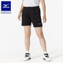 ミズノ公式 ハーフパンツ バレーボール レディース ブラック×ベリーピンク バレーボール 練習着