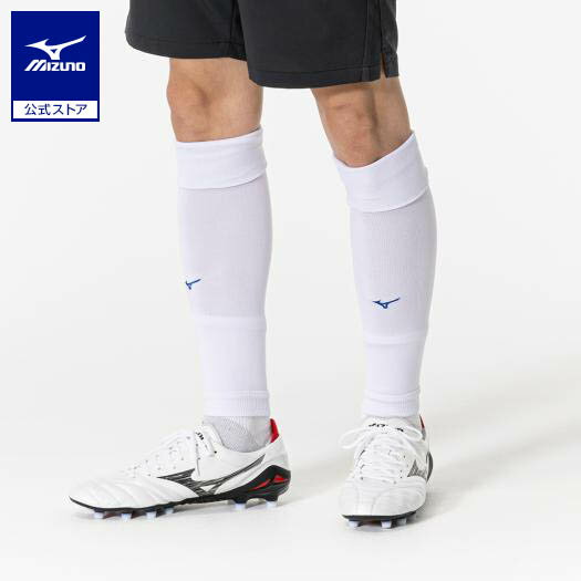 ミズノ公式 カーフソックス ユニセックス ホワイト×サーフブルー