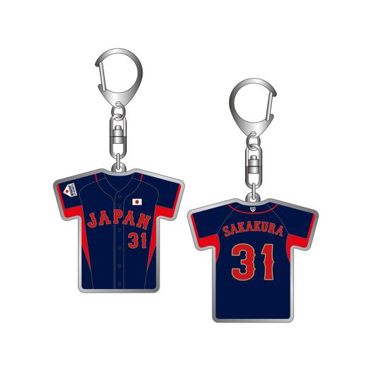 ミズノ公式 侍ジャパン 選手ユニフォームキーホルダー ビジター /22年モデル ユニセックス 坂倉 将吾 ..