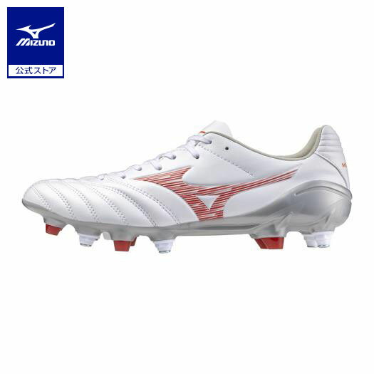 ミズノ公式 モナルシーダNEO III PRO MIX 取替式 フットボール ユニセックス ホワイト×レッド クリアランス