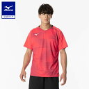 ミズノ公式 ゲームシャツ ラケットスポーツ ユニセックス ラディアントレッド