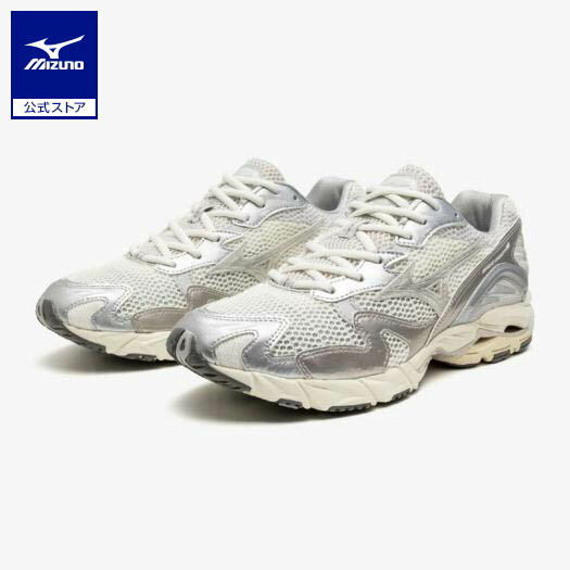 ミズノ公式 WAVE RIDER 10 ユニセックス オフホワイト×ライトベージュ×シルバーのサムネイル