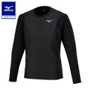 ミズノ公式 防風Tシャツ 長袖/陸上競技 ユニセックス ブラック クリアランス